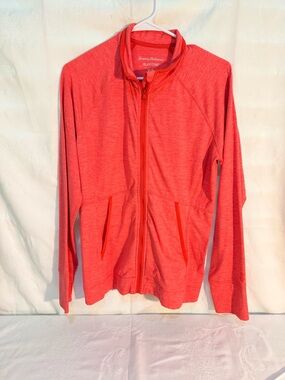 Tommy Bahama Coral Heather Full-Zip Pullover M T0029